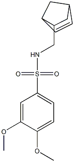 N-(5-bicyclo[2.2.1]hept-2-enylmethyl)-3,4-dimethoxybenzenesulfonamide Struktur