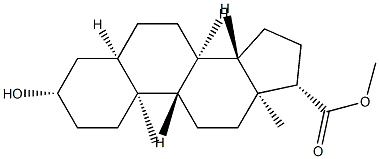 3β-Hydroxy-5β-androstane-17β-carboxylic acid methyl ester Struktur