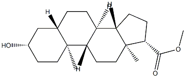 3α-Hydroxy-5α-androstane-17β-carboxylic acid methyl ester Struktur