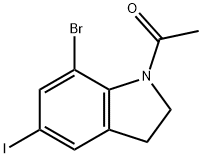 1-ACETYL-7-BROMO-5-IODOINDOLINE Struktur