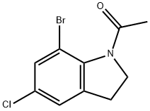 1-ACETYL-7-BROMO-5-CHLOROINDOLINE Struktur