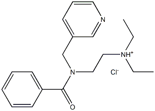 Benzamide,N-[2-(diethylamino)ethyl]-N-(3-pyridinylmethyl)-, hydrochloride (1:1) Struktur