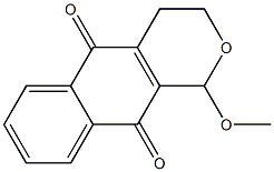 1-METHOXY-3,4-DIHYDRO-1H-BENZO[G]ISOCHROMENE-5,10-DIONE Struktur