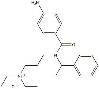 Benzamide,4-amino-N-[3-(diethylamino)propyl]-N-(1-phenylethyl)-, hydrochloride (1:) Struktur