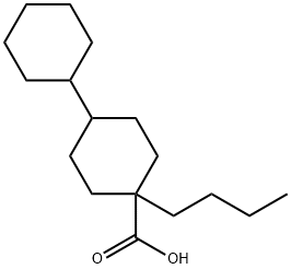 4-Butylbi(cyclohexane)-4-carboxylic acid Struktur