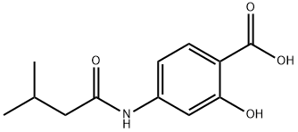 2-hydroxy-4-[(3-methylbutanoyl)amino]benzoic acid Struktur