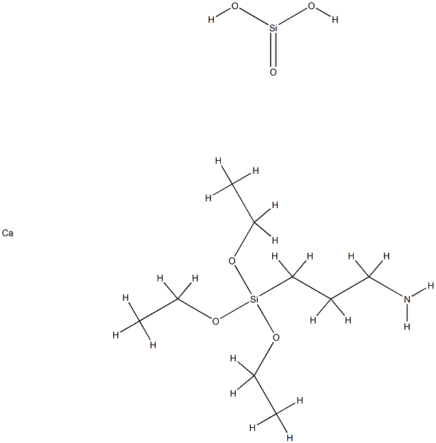 1-Propanamine, 3-(triethoxysilyl)-, reaction products with wollastonite (Ca(SiO3)) Struktur