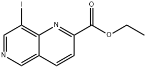 8-Idodo-1,6-naphthyridine-2-carboxylic acid ethyl ester Struktur