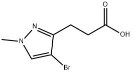 3-(4-Bromo-1-methyl-1H-pyrazol-5-yl)propanoic acid Struktur