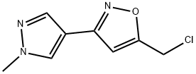 5-Chloromethyl-3-(1-methyl-1H-pyrazol-4-yl)-isoxazole Struktur