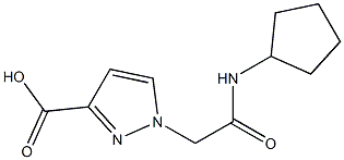 1-Cyclopentylcarbamoylmethyl-1H-pyrazole-3-carboxylicacid Struktur