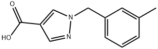 1-(3-Methyl-benzyl)-1H-pyrazole-4-carboxylicacid Struktur