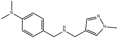 N,N-dimethyl-4-({[(1-methyl-1H-pyrazol-4-yl)methyl]amino}methyl)aniline Struktur