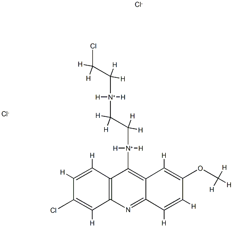 1,2-Ethanediamine,N1-(2-chloroethyl)-N2-(6-chloro-2-methoxy-9-acridinyl)-, hydrochloride (1:2) Struktur