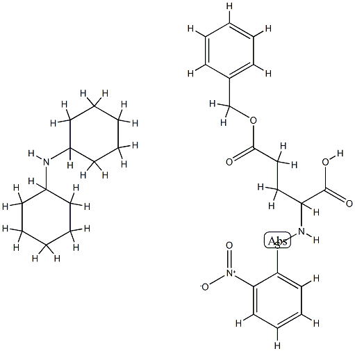 5-benzyl N-[(2-nitrophenyl)thio]-2-aminoglutarate, compound with N-dicyclohexylamine (1:1)  Struktur