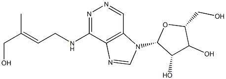 6-[(E)-4-Hydroxy-3-Methylbut-2-enylaMino]-9-β-D-ribofuranosylpurine Struktur