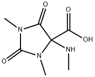 4-Imidazolidinecarboxylicacid,1,3-dimethyl-4-(methylamino)-2,5-dioxo-(9CI) Struktur