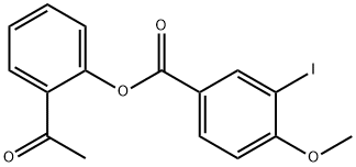 2-acetylphenyl 3-iodo-4-methoxybenzoate Struktur