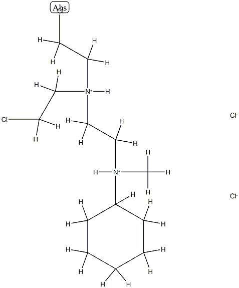 1,2-Ethanediamine,N1,N1-bis(2-chloroethyl)-N2-cyclohexyl-N2-methyl-, hydrochloride (1:2) Struktur