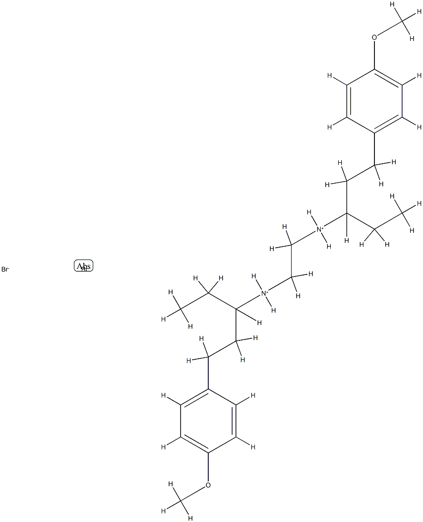 1,2-Ethanediamine,N1,N2-bis[1-ethyl-3-(4-methoxyphenyl)propyl]-, hydrobromide (1:2) Struktur