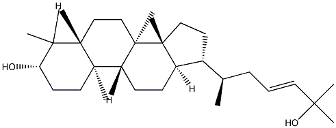 (23E)-Dammaran-23-ene-3β,25-diol Struktur