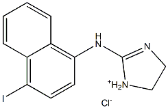 1H-Imidazol-2-amine,4,5-dihydro-N-(4-iodo-1-naphthalenyl)-, hydrochloride (1:1) Structure