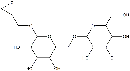 2,3-epoxypropyl O-galactopyranosyl(1-6)galactopyranoside Struktur