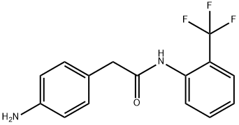 2-(4-aminophenyl)-N-[2-(trifluoromethyl)phenyl]acetamide Struktur