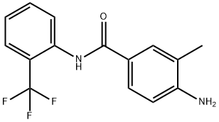 4-amino-3-methyl-N-[2-(trifluoromethyl)phenyl]benzamide Struktur