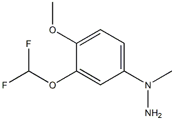 1-[(3-(difluoromethoxy)-4-methoxyphenyl]methyl)hydrazine Struktur