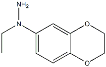 1-(1-(2,3-dihydrobenzo[b][1,4]dioxin-7-yl)ethyl)hydrazine Struktur