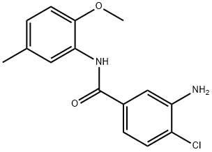 3-amino-4-chloro-N-(2-methoxy-5-methylphenyl)benzamide Struktur