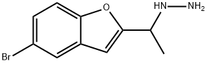 1-[1-(5-bromo-1-benzofuran-2-yl)ethyl]hydrazine Struktur