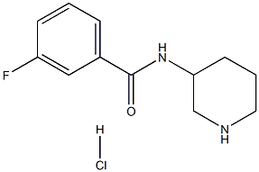 3-fluoro-N-(piperidin-3-yl)benzamide Struktur