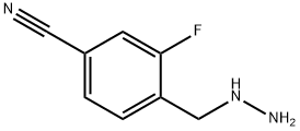 3-fluoro-4-(hydrazinylmethyl)benzonitrile Struktur