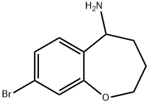 8-bromo-2,3,4,5-tetrahydro-1-benzoxepin-5-amine Struktur