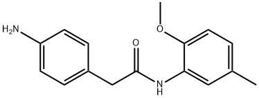 2-(4-aminophenyl)-N-(2-methoxy-5-methylphenyl)acetamide Struktur