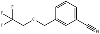 3-[(2,2,2-trifluoroethoxy)methyl]benzonitrile Struktur