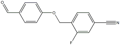 3-fluoro-4-[(4-formylphenoxy)methyl]benzonitrile Struktur