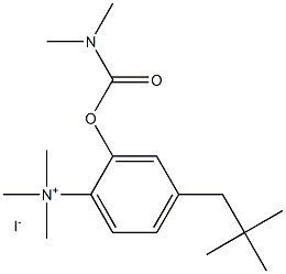 Benzenaminium,2-[[(dimethylamino)carbonyl]oxy]-5-(2,2-dimethylpropyl)-N,N,N-trimethyl-,iodide (1:1) Struktur