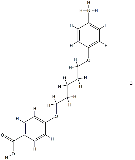 Benzoic acid,4-[[5-(4-aminophenoxy)pentyl]oxy]-, hydrochloride (1:1) Struktur