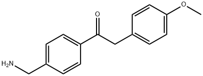 1-(4-AMINOMETHYL-PHENYL)-2-(4-METHOXY-PHENYL)-ETHANONE Struktur