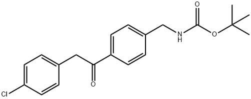 (4-[2-(4-CHLORO-PHENYL)-ACETYL]-BENZYL)-CARBAMIC ACID TERT-BUTYL ESTER Struktur