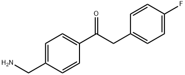 1-(4-AMINOMETHYL-PHENYL)-2-(4-FLUORO-PHENYL)-ETHANONE Struktur