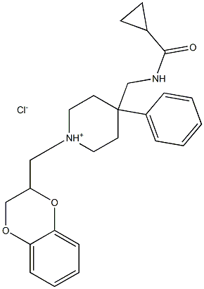 Cyclopropanecarboxamide,N-[[1-[(2,3-dihydro-1,4-benzodioxin-2-yl)methyl]-4-phenyl-4-piperidinyl]methyl]-,hydrochloride (1:1) Struktur