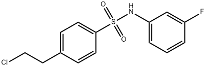 4-(2-CHLOROETHYL)-N-(3-FLUOROPHENYL)-BENZENESULFONAMIDE Struktur