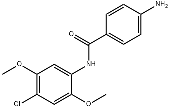 4-amino-N-(4-chloro-2,5-dimethoxyphenyl)benzamide Struktur