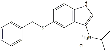 1H-Indole-3-ethanamine,a-methyl-5-[(phenylmethyl)thio]-,hydrochloride (1:1) Struktur