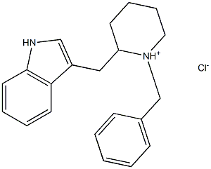 1H-Indole,3-[[1-(phenylmethyl)-2-piperidinyl]methyl]-, hydrochloride (1:1) Struktur