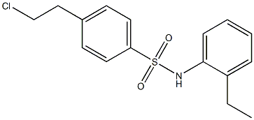 4-(2-CHLOROETHYL)-N-(2-ETHYLPHENYL)-BENZENESULFONAMIDE Struktur